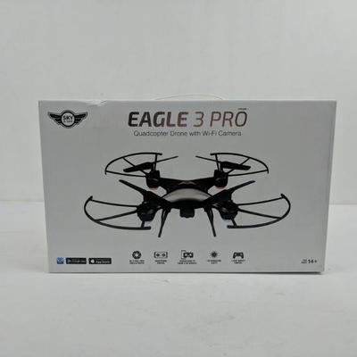 Eagle 3 Pro, Quadcopter Drone w/Wi-Fi Camera, Open Box/Tested Works - New