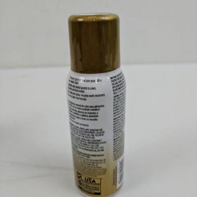 3-1.5 oz, Wilton Gold Color Mist, Shimmering Food Color Spray, 3 Bottles - New
