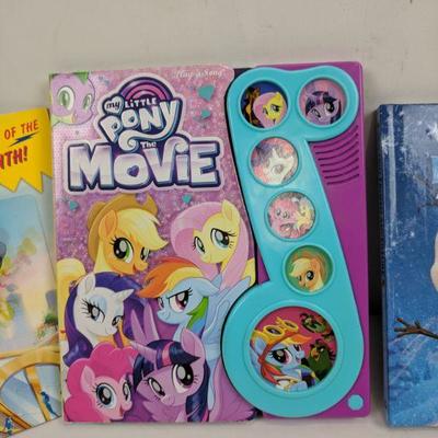 3 Kids Books, Olaf's Frozen, DC Super Heroes & My Little Pony Play-a-Song - New