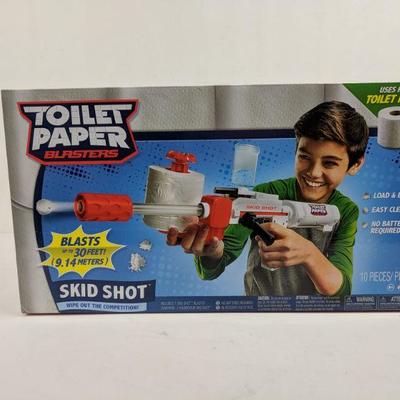 Toilet Paper Blasters, Skid Shot, Uses Real Toilet Paper - New
