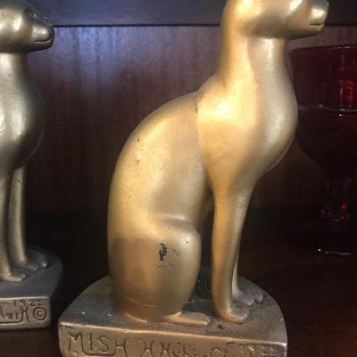 1922 Mish Huber Clark Egyptian Cat Bookends