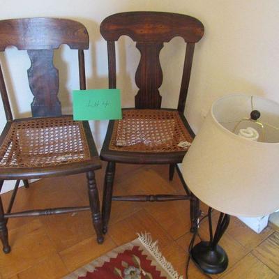 Lot 4 Two Mid-Century Chairs & Lamp 