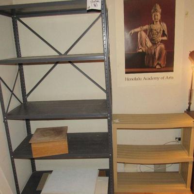 Lot 54 Two large shelves and one small shelf