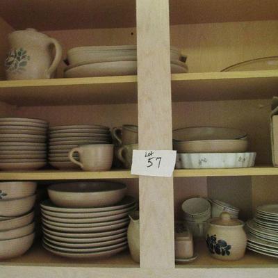 Lot 57  Vintage Pfaltzgraff Full Pottery set & other kitchen items 