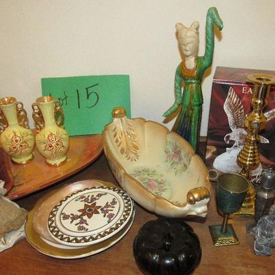 Lot 15 Porcelain & Ceramic Statues & Accessories 