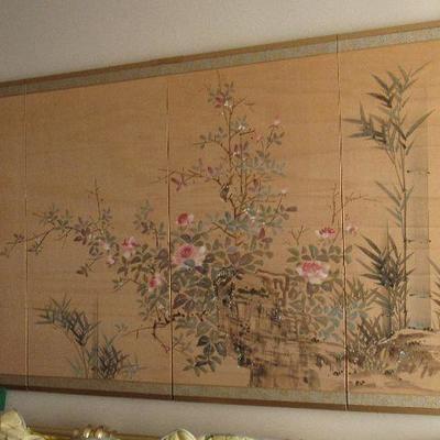 Lot 35 Vintage Silk Oriental Panel 