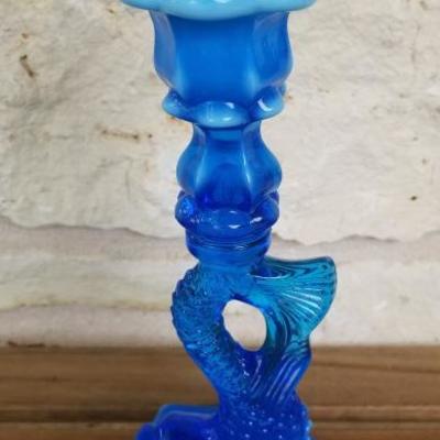 Boston & Sandwich Glass Dolphin | Blue and White Blend