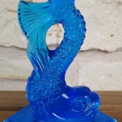 Boston & Sandwich Glass Dolphin | Blue and White Blend