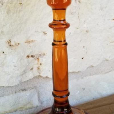 Indiana Glass | Amber with Gold Gilt Design