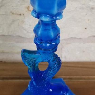 Boston & Sandwich Glass Dolphin | Blue and White Blend