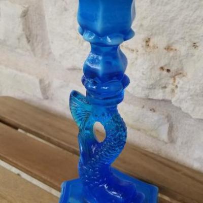 Boston & Sandwich Glass Dolphin | Blue and White Blend