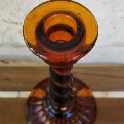 Northwood Glass Twisted Taper | Amber