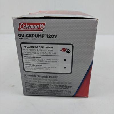 Coleman Quickpump 120V, Universal Airbed Pump - New