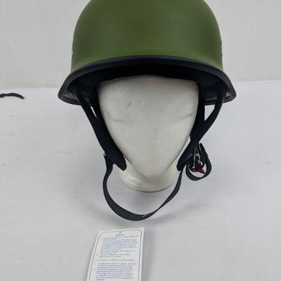 X-Large Outlaw T-75 Military, Half Helmet, Army Green - New