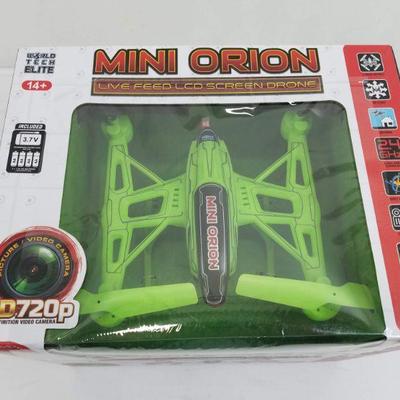 Mini Orion Live Feed LCD Screen Drone, Green. Factory Sealed - New
