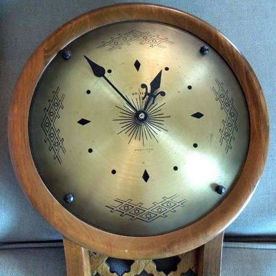 Lot 154: Vintage French Country Wood Battery Wall Clock