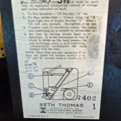 Lot 151: Chiming Seth Thomas Legacy 3W Mantle Clock Not Working