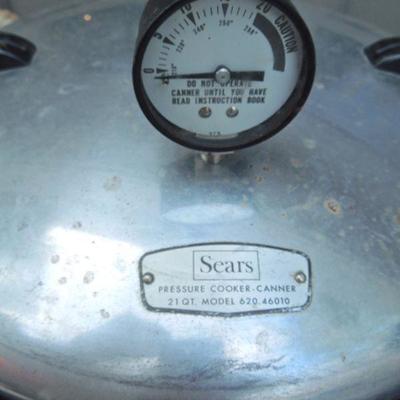 Lot 66: Sears Pressure Cooker with Vintage Ball Jars and Lids in Boxes