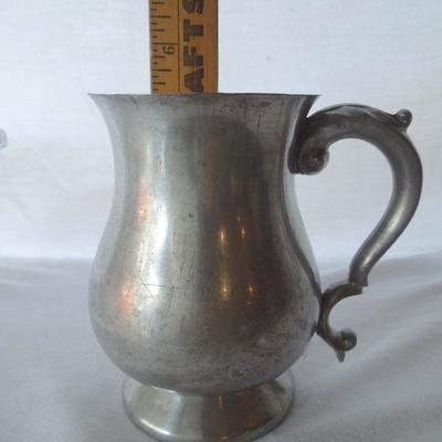 Lot 62: Vintage Glass Cake Stand, English Pewter, Stanley Carafe and more