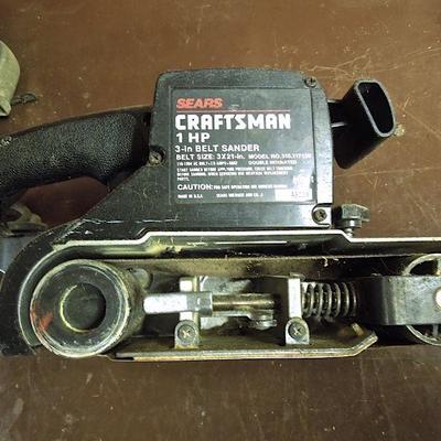 Lot 219: Craftsman Circular Saw, Orbital Sander, Belt Sander, Extra Blades
