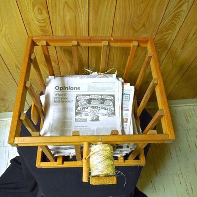 Lot 211: Old News Bindery Newspaper Bin and Bundling Crate