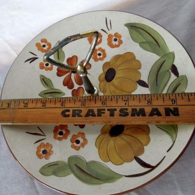 Lot 64: 1950's Copper Chaffing Dish and Stangl Serving Plate