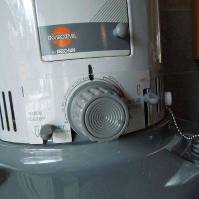 Lot 39: EnviroTemp by Kerosun Heater in Box. Kerosene Jug and Syphons 