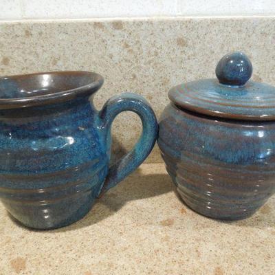 Lot 182: Kitchen Accessories, Copper Tools and Art Pottery Cream/Sugar
