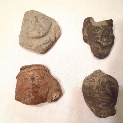 Lot 138: Minature Greek Pottery Shards, Stone Ginger Jar