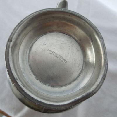 Lot 62: Vintage Glass Cake Stand, English Pewter, Stanley Carafe and more