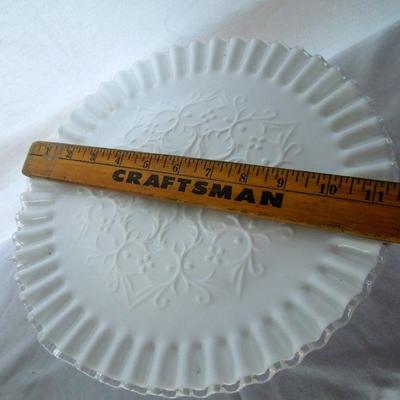 Lot 62: Vintage Glass Cake Stand, English Pewter, Stanley Carafe and more