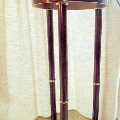 Lot 75: Bombay Co. Marble Mahogany Regency Side Tables et al
