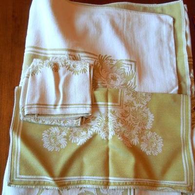 Lot 89: Large Group of Vintage Table Clothes- Many Linen