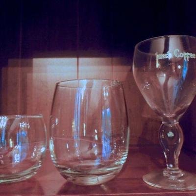 Lot 82: Irish Coffee Glasses, Highball and Rocks Glass Set