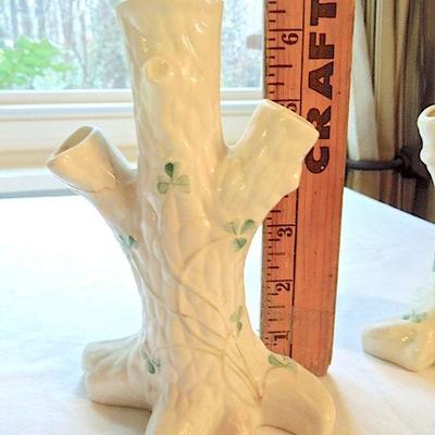 Lot 87: Antique Belleek Shamrock Irish Porcelain Group