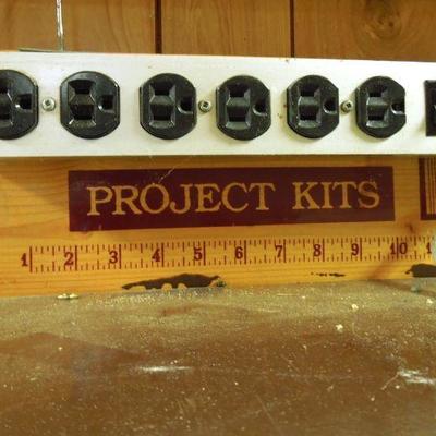 Lot 217: 72" x 34" x 29" Solid Wood Workbench Mounted Vise Grip and Power Outlet