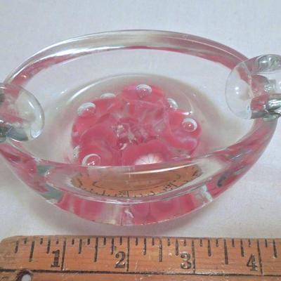 Lot 143: Vintage 1950"s Murano Glass Ashtry 4.5"