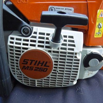 Lot 41: Stihl MS250 18" Chain Saw with Extras