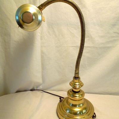 Lot 176: The Vintage Desk: Princess Phone, Brass Lamp Marble Alarm