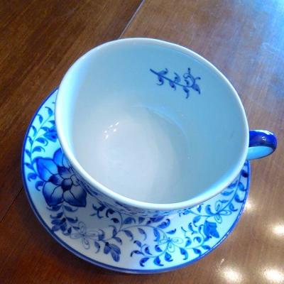 Lot 153: Cobalt and Clear Glass and China