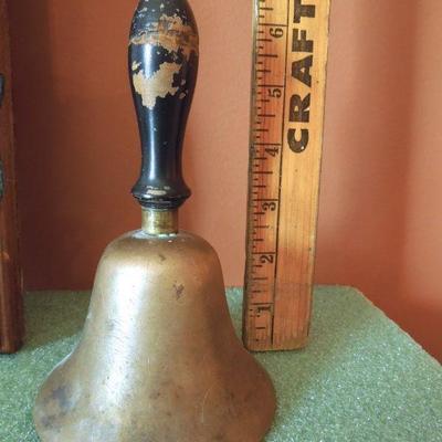 Lot 156: Antique Hand Bell and Grocery List Hanging Pad