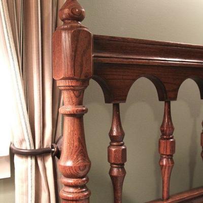 Lot 100: American Furniture Co. Queen Solid Wood Bed, Mattress, Foam