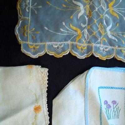 Lot 189: Antique and Vintage Needlework, Embroidered Linens and Tablecloths