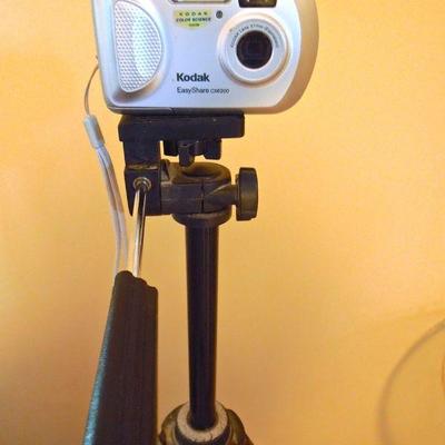 Lot 203: 2 Kodak Easyshare Digital Cameras, Tripod and Camera Bag