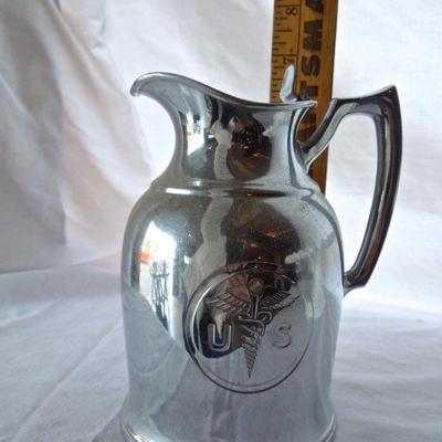 Lot 62: Vintage Glass Cake Stand, English Pewter, Stanley Carafe and more