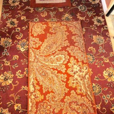 Lot 126: Wide Hall Runner Rug, Area Rug and Mat