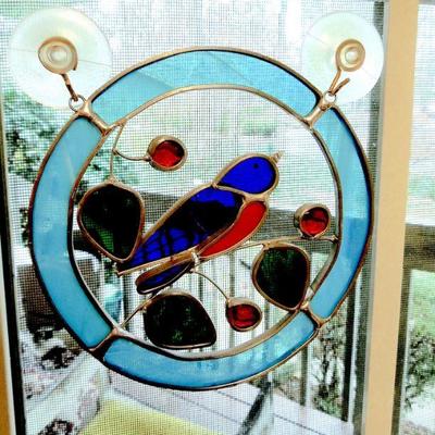 Lot 78: Six Stained Glass Hanging Window Charms
