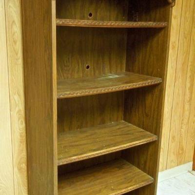 Lot 207: Vintage Shelves Adapted for Media with Electrical Switch