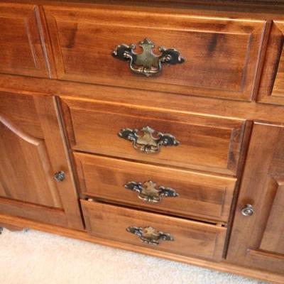 Lot 92: China Cabinet Hutch with Silver Storage