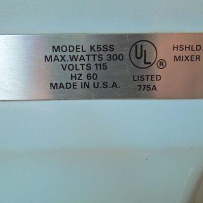 Lot 179: KitchenAid Stand Mixer Model K5-SS